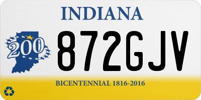 IN license plate 872GJV