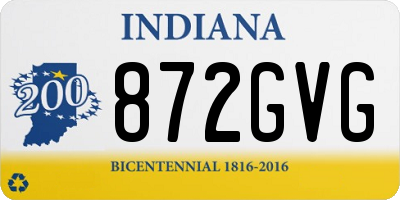 IN license plate 872GVG