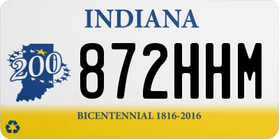 IN license plate 872HHM