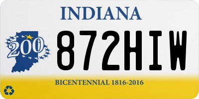 IN license plate 872HIW