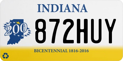 IN license plate 872HUY
