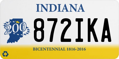 IN license plate 872IKA