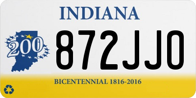 IN license plate 872JJO