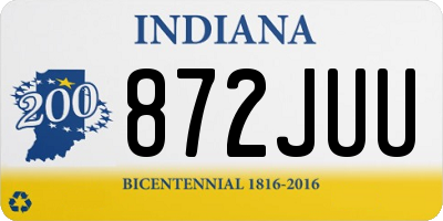 IN license plate 872JUU