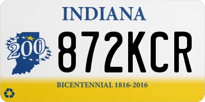 IN license plate 872KCR