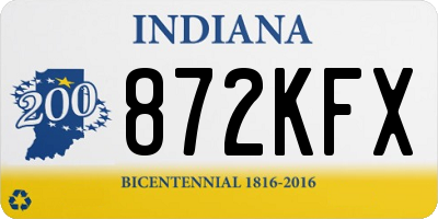 IN license plate 872KFX