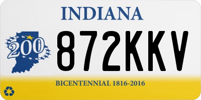 IN license plate 872KKV