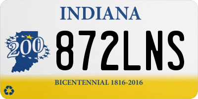 IN license plate 872LNS