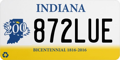 IN license plate 872LUE