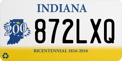 IN license plate 872LXQ