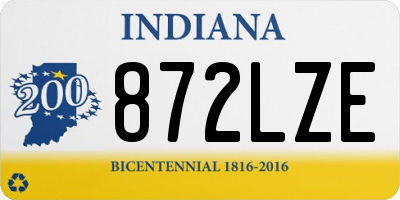 IN license plate 872LZE