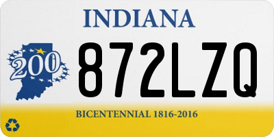 IN license plate 872LZQ