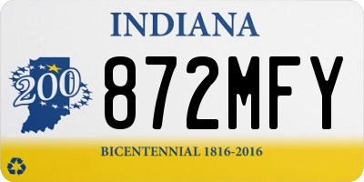 IN license plate 872MFY
