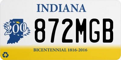 IN license plate 872MGB