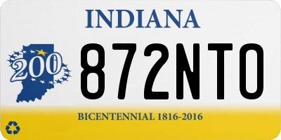 IN license plate 872NTO