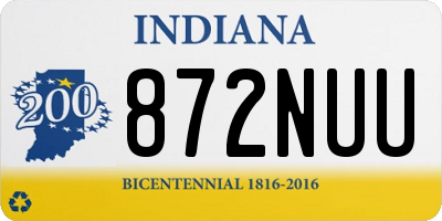 IN license plate 872NUU