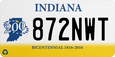 IN license plate 872NWT