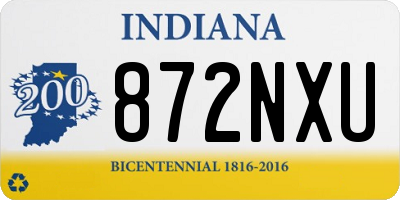 IN license plate 872NXU