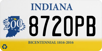 IN license plate 872OPB