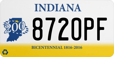 IN license plate 872OPF
