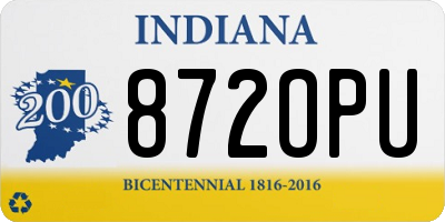 IN license plate 872OPU