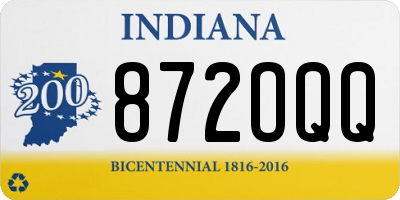 IN license plate 872OQQ