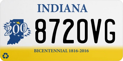 IN license plate 872OVG