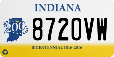 IN license plate 872OVW