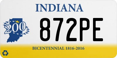 IN license plate 872PE