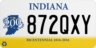IN license plate 872QXY