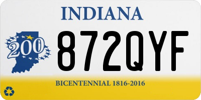 IN license plate 872QYF