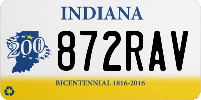 IN license plate 872RAV