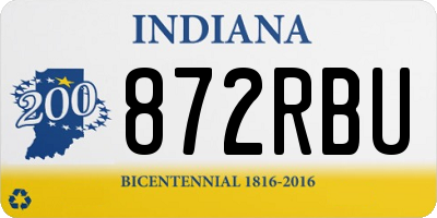 IN license plate 872RBU