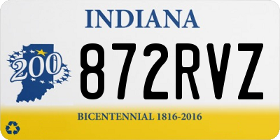 IN license plate 872RVZ