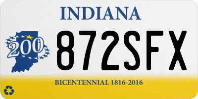 IN license plate 872SFX