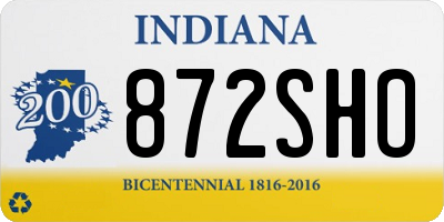 IN license plate 872SHO