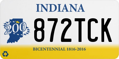 IN license plate 872TCK