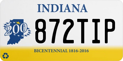 IN license plate 872TIP