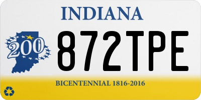IN license plate 872TPE