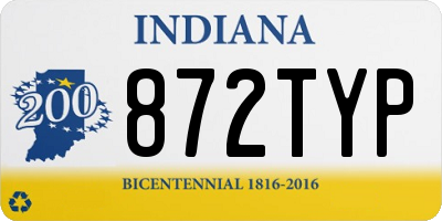 IN license plate 872TYP