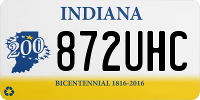 IN license plate 872UHC