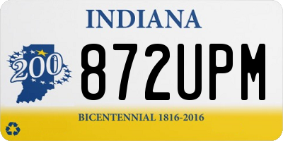 IN license plate 872UPM