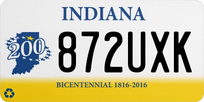 IN license plate 872UXK