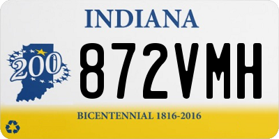 IN license plate 872VMH