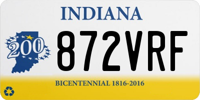 IN license plate 872VRF