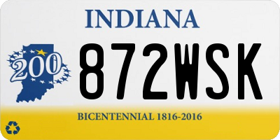IN license plate 872WSK
