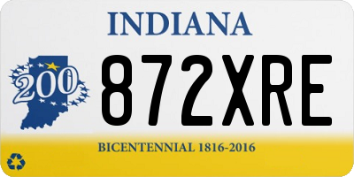 IN license plate 872XRE