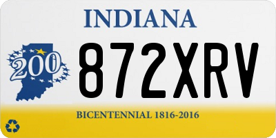 IN license plate 872XRV