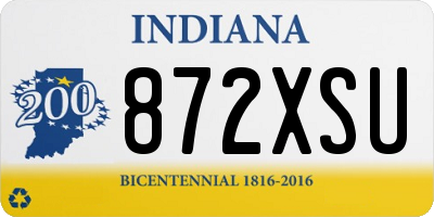 IN license plate 872XSU