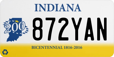 IN license plate 872YAN